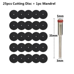 CMCP 32mm Abrasive Cutting Disc With Mandrels Grinding Wheels For Dremel Accesories Metal Cutting Rotary Tool Saw Blade