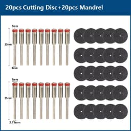 CMCP 32mm Abrasive Cutting Disc With Mandrels Grinding Wheels For Dremel Accesories Metal Cutting Rotary Tool Saw Blade