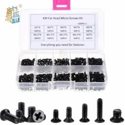 250Pcs/500Pcs M2 M2.5 M3 KM Screw Flat Head Phillips Screws Laptop Notebook Screws Set Kit for Computer Small Screw