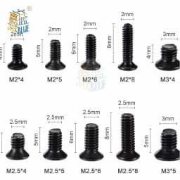 250Pcs/500Pcs M2 M2.5 M3 KM Screw Flat Head Phillips Screws Laptop Notebook Screws Set Kit for Computer Small Screw