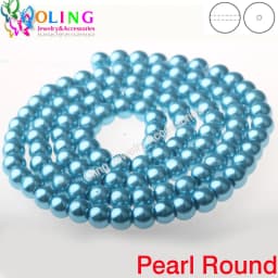 OlingArt 4MM/6MM/8MM 50PCS Round Multicolor Glass Imitation Pearl DIY Earrings Bracelet Necklace Jewelry Making