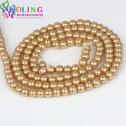 OlingArt 4MM/6MM/8MM 50PCS Round Multicolor Glass Imitation Pearl DIY Earrings Bracelet Necklace Jewelry Making