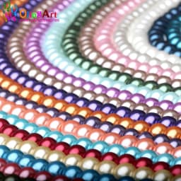 OlingArt 4MM/6MM/8MM 50PCS Round Multicolor Glass Imitation Pearl DIY Earrings Bracelet Necklace Jewelry Making