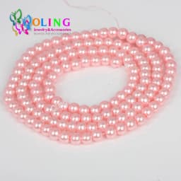 OlingArt 4MM/6MM/8MM 50PCS Round Multicolor Glass Imitation Pearl DIY Earrings Bracelet Necklace Jewelry Making