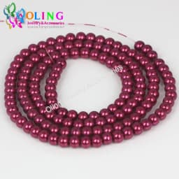 OlingArt 4MM/6MM/8MM 50PCS Round Multicolor Glass Imitation Pearl DIY Earrings Bracelet Necklace Jewelry Making