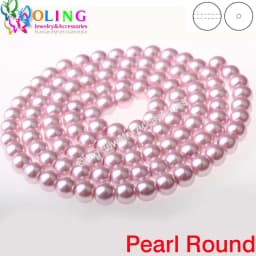 OlingArt 4MM/6MM/8MM 50PCS Round Multicolor Glass Imitation Pearl DIY Earrings Bracelet Necklace Jewelry Making