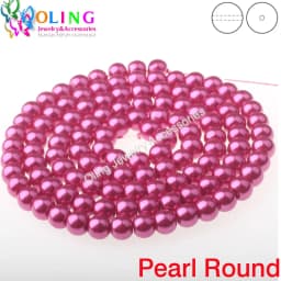 OlingArt 4MM/6MM/8MM 50PCS Round Multicolor Glass Imitation Pearl DIY Earrings Bracelet Necklace Jewelry Making