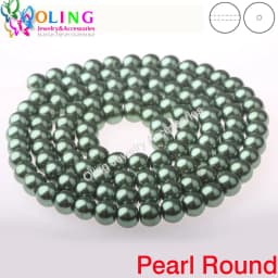 OlingArt 4MM/6MM/8MM 50PCS Round Multicolor Glass Imitation Pearl DIY Earrings Bracelet Necklace Jewelry Making