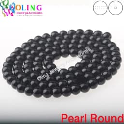 OlingArt 4MM/6MM/8MM 50PCS Round Multicolor Glass Imitation Pearl DIY Earrings Bracelet Necklace Jewelry Making