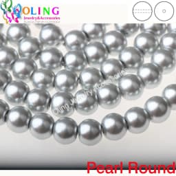 OlingArt 4MM/6MM/8MM 50PCS Round Multicolor Glass Imitation Pearl DIY Earrings Bracelet Necklace Jewelry Making