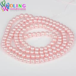 OlingArt 4MM/6MM/8MM 50PCS Round Multicolor Glass Imitation Pearl DIY Earrings Bracelet Necklace Jewelry Making