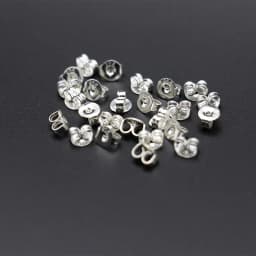 50pcs/pack 925 Sterling Silver Earrings Back Earring Stopper Findings For Stud Earrings Clasp DIY Jewelry Making Findings