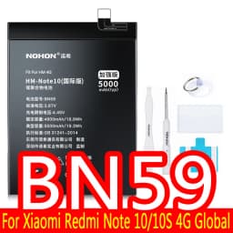 NOHON BN57 BM4J BM3L BM4E BM3M BM3E BN4A BN46 Battery For Xiaomi Mi 9T Pro 8 Lite 9 SE 11 POCO X3 NFC F1 Redmi Note 10 9 8 Pro 7