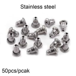50-200pcs/lot Earring Studs Backs Stopper Scrolls Ear Findings DIY Blocked caps Earring Backs Stoppers Ear Accessories Supplies