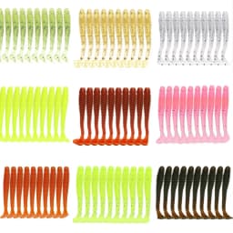 10pcs/lot Classic Tail Soft lure Saturn Worm 0.6g/ 5.2cm Glow in Dark Silicone Lure Jig Head Soft Baits Carp Bass Fishing Peche