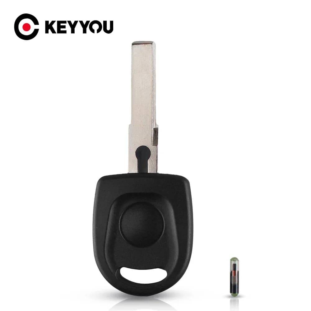 KEYYOU Car Ignition Key Transponder Chip ID48 For VW For Volkswagen SKoda SEAT key Case Uncut Blade HU66 NEW Replacement Fob