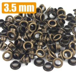 100sets 4mm Brass Eyelet with Washer Leather Craft Repair Grommet Round Eye Rings for Shoes Bag Clothing Leather Belt Hat