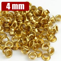 100sets 4mm Brass Eyelet with Washer Leather Craft Repair Grommet Round Eye Rings for Shoes Bag Clothing Leather Belt Hat