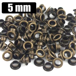 100sets 4mm Brass Eyelet with Washer Leather Craft Repair Grommet Round Eye Rings for Shoes Bag Clothing Leather Belt Hat