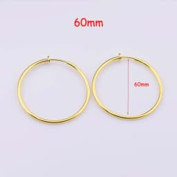 New Diameter 2/4/6cm Ear Clips Rings Punk Women Non-Pierced Hoop Earrings Houndstooth Goth Fake Clip-On Circle Earrings Jewelry