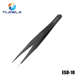 1PCS Anti-static ESD Stainless Steel Tweezers Maintenance Tools Industrial Precision Curved Straight Tweezers Repair Tools
