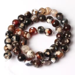 Natural Stone Blue Fire Agates Dragon Veins Onyx Round Loose Beads For Jewelry Making 15''Inch 6/8/10mm DIY Bracelets Necklaces