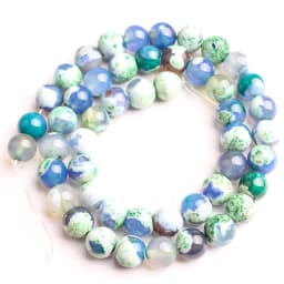 Natural Stone Blue Fire Agates Dragon Veins Onyx Round Loose Beads For Jewelry Making 15''Inch 6/8/10mm DIY Bracelets Necklaces