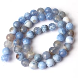 Natural Stone Blue Fire Agates Dragon Veins Onyx Round Loose Beads For Jewelry Making 15''Inch 6/8/10mm DIY Bracelets Necklaces