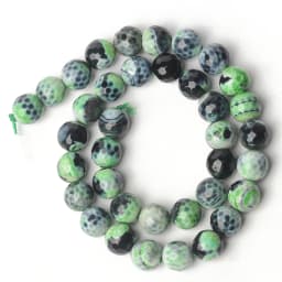 Natural Stone Blue Fire Agates Dragon Veins Onyx Round Loose Beads For Jewelry Making 15''Inch 6/8/10mm DIY Bracelets Necklaces