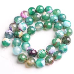 Natural Stone Blue Fire Agates Dragon Veins Onyx Round Loose Beads For Jewelry Making 15''Inch 6/8/10mm DIY Bracelets Necklaces