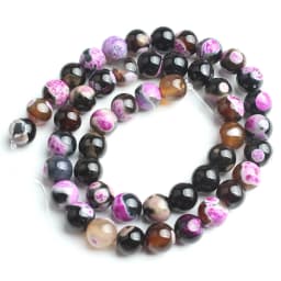 Natural Stone Blue Fire Agates Dragon Veins Onyx Round Loose Beads For Jewelry Making 15''Inch 6/8/10mm DIY Bracelets Necklaces