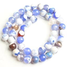 Natural Stone Blue Fire Agates Dragon Veins Onyx Round Loose Beads For Jewelry Making 15''Inch 6/8/10mm DIY Bracelets Necklaces