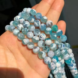 Natural Stone Blue Fire Agates Dragon Veins Onyx Round Loose Beads For Jewelry Making 15''Inch 6/8/10mm DIY Bracelets Necklaces
