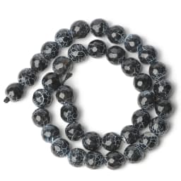Natural Stone Blue Fire Agates Dragon Veins Onyx Round Loose Beads For Jewelry Making 15''Inch 6/8/10mm DIY Bracelets Necklaces