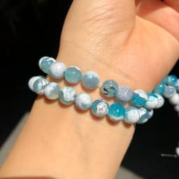Natural Stone Blue Fire Agates Dragon Veins Onyx Round Loose Beads For Jewelry Making 15''Inch 6/8/10mm DIY Bracelets Necklaces