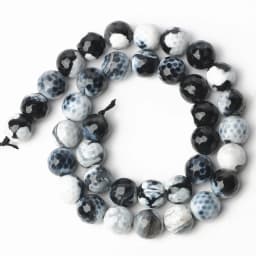 Natural Stone Blue Fire Agates Dragon Veins Onyx Round Loose Beads For Jewelry Making 15''Inch 6/8/10mm DIY Bracelets Necklaces