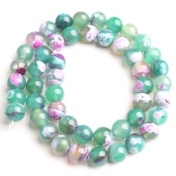 Natural Stone Blue Fire Agates Dragon Veins Onyx Round Loose Beads For Jewelry Making 15''Inch 6/8/10mm DIY Bracelets Necklaces