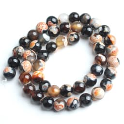 Natural Stone Blue Fire Agates Dragon Veins Onyx Round Loose Beads For Jewelry Making 15''Inch 6/8/10mm DIY Bracelets Necklaces