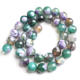 Natural Stone Blue Fire Agates Dragon Veins Onyx Round Loose Beads For Jewelry Making 15''Inch 6/8/10mm DIY Bracelets Necklaces