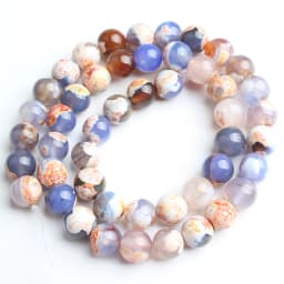 Natural Stone Blue Fire Agates Dragon Veins Onyx Round Loose Beads For Jewelry Making 15''Inch 6/8/10mm DIY Bracelets Necklaces