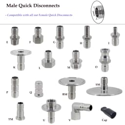 Homebrew Beer Quick Disconnect 304 Stainless Steel Ball Lock Style Free Shipping