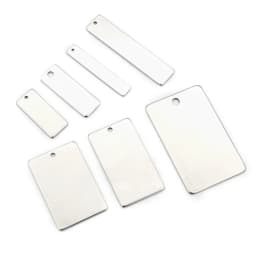 10pc/lot No Fade Charms 316 Stainless Steel rectangle Charms for necklace pendant charms diy jewelry making
