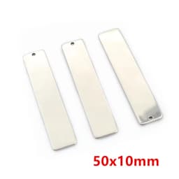 10pc/lot No Fade Charms 316 Stainless Steel rectangle Charms for necklace pendant charms diy jewelry making