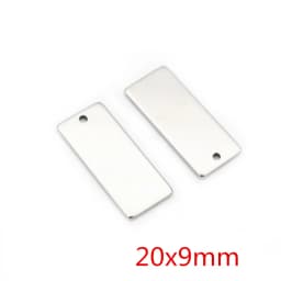 10pc/lot No Fade Charms 316 Stainless Steel rectangle Charms for necklace pendant charms diy jewelry making