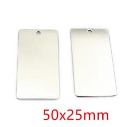 10pc/lot No Fade Charms 316 Stainless Steel rectangle Charms for necklace pendant charms diy jewelry making