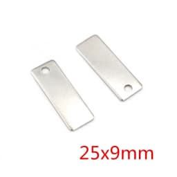 10pc/lot No Fade Charms 316 Stainless Steel rectangle Charms for necklace pendant charms diy jewelry making
