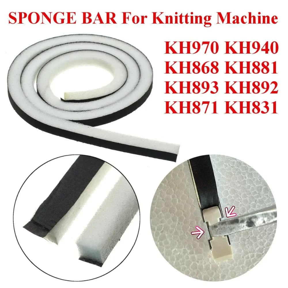 3pcs 100cm Needles Sponge Bar Black Cloth For Brother Knitting Machine Parts Knitted Tool Accessory Supplies KH860 940 970