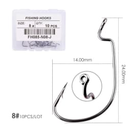 Fishing hooks 10pcs jig head crank hook Bass Offset fish hook for Soft Bait Crankbait carp sea Fishing Tackle accessories Pesca