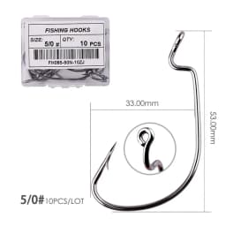 Fishing hooks 10pcs jig head crank hook Bass Offset fish hook for Soft Bait Crankbait carp sea Fishing Tackle accessories Pesca