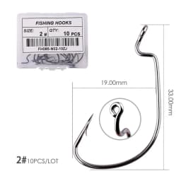 Fishing hooks 10pcs jig head crank hook Bass Offset fish hook for Soft Bait Crankbait carp sea Fishing Tackle accessories Pesca